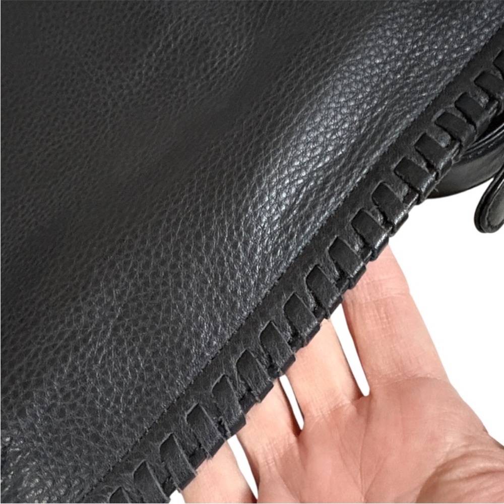 Like New HOBO Moondance Whipstitch Slouchy Shoulder Bag Black Retail $298.00 - Picture 6 of 15